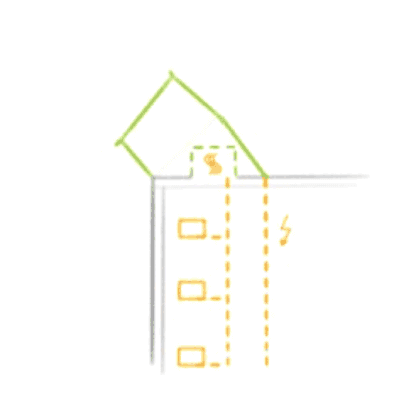 Roof energy centre heating & electricity